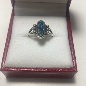 Texas Native Turquoise Sterling Silver Ring